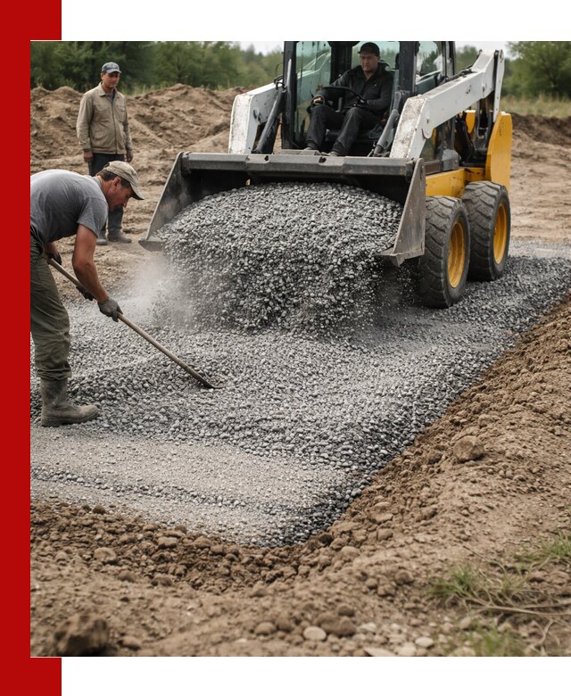 Устройство щебеночной подушки в Иркутске для дорог и фундаментов